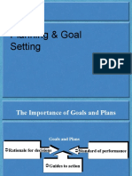 Planning & Goal Setting: The Importance of Goals and Plans