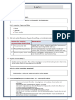 E-Safety - Worksheet 2