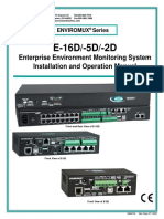 E-16D/-5D/-2D: Enterprise Environment Monitoring System Installation and Operation Manual