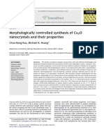 Morphologically Controlled Synthesis of Cu O Nanocrystals and Their Properties