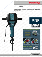 Demoledor Eléctrico, Con Sistema Antivibratorio en Mangos. Utiliza Puntas Tipo Hexagonal de 1-1/8" Dispnibles en Punta Lapíz y Punta Cincel