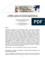 A Amrica Latina Face a Poltica de Integrao Econmica Regional No Mundo Subde