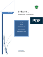 Onda senoidal en el osciloscopio: Análisis de datos medidos vs calculados