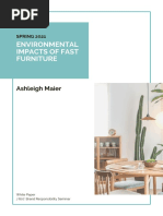 Environmental Impacts of Fast Furniture: Ashleigh Maier