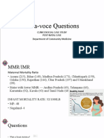 Viva-Voce Questions: Clinicosocial Case Study Post-Natal Case Department of Community Medicine