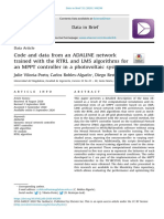 Code and Data From An Adaline Network Trained With The RTRL and LMS Algorithms For An MPPT Controller in A Photovoltaic System