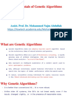 Fundamentals of Genetic Algorithms: Assist. Prof. Dr. Mohammed Najm Abdullah