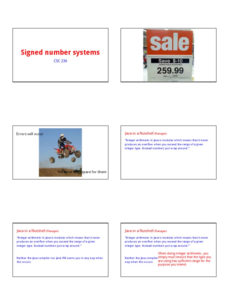 Signed Number Systems: Java in A Nutshell | PDF | Mathematical Notation ...