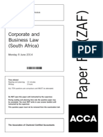 Corporate and Business Law (South Africa) : Monday 9 June 2014