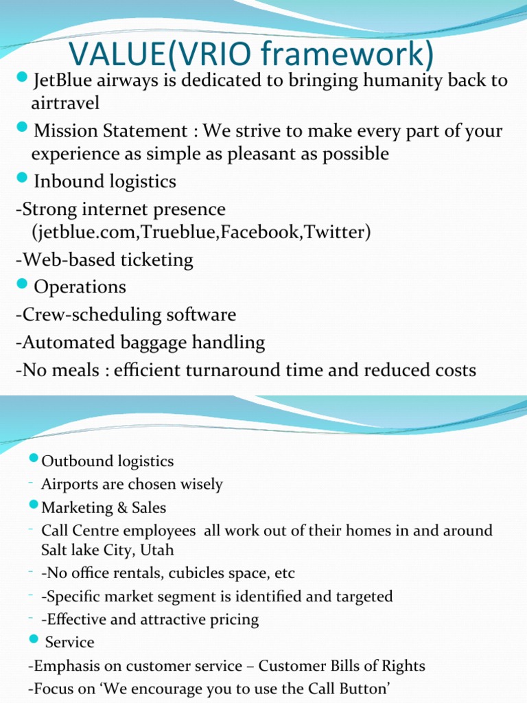 VALUE CHAIN OF JETBLUE