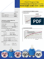 Models K-40A K-40B K-42C K-42D: Ceramic Mixing Cartridges Conventional Single-Lever Type 40 & 42 MM Sizes