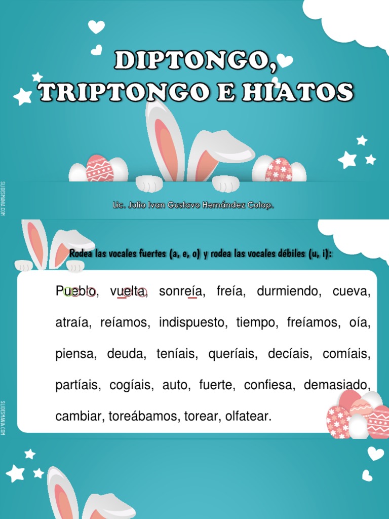 Diptongo - Triptongo - Hiatos. | PDF