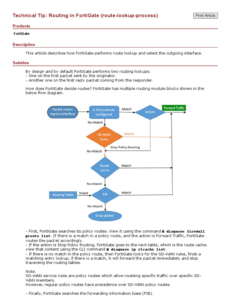Routing in FortiGate (RouteLookupProcess) PDF