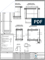 Plano y cortes estructura con dimensiones y refuerzos