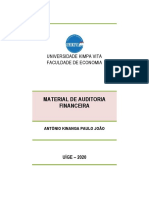 Material de Apoio de Auditoria Financeira para PROFESSOR FEU 2020