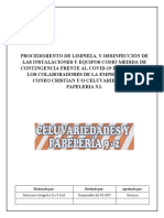 Procedimiento de limpieza y desinfección - CELUVARIEDADES Y PAPELERIA 9.2