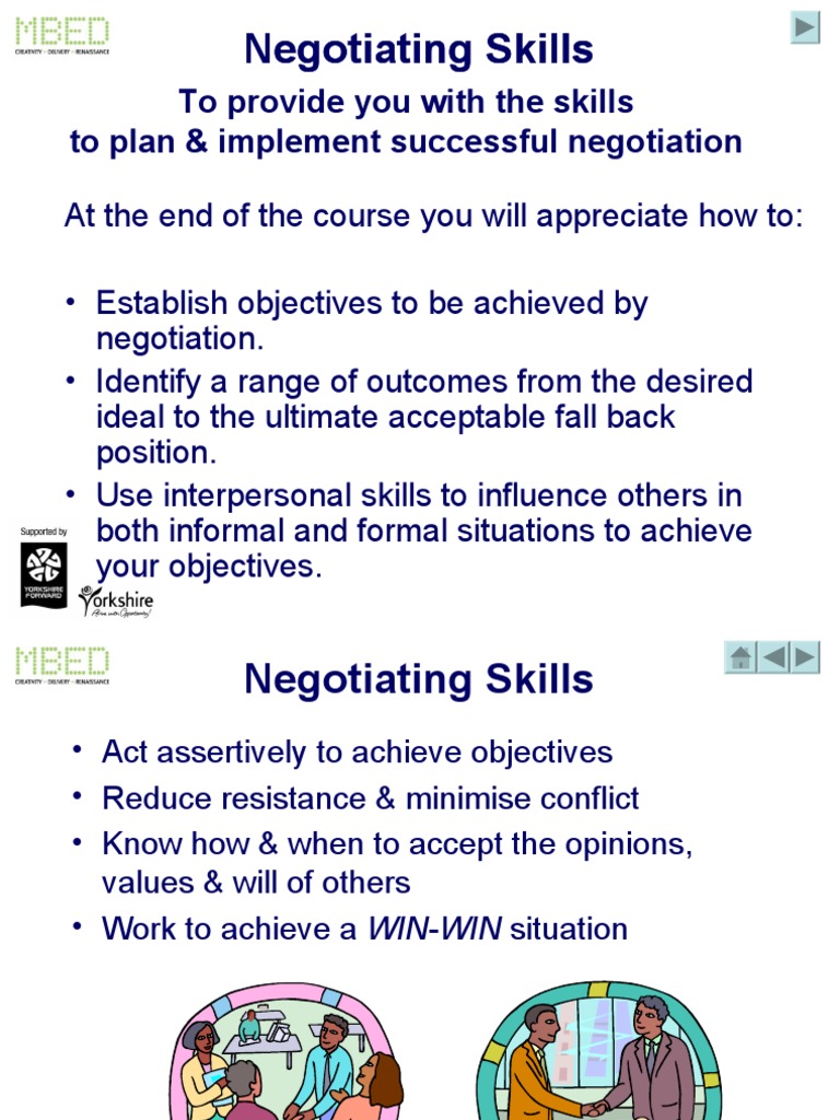 Work Material - Negotiation Skills | PDF | Negotiation | Nonverbal ...