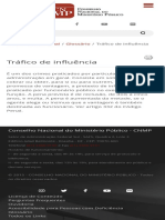 Tráfico de Influência - Conselho Nacional Do Ministério Público