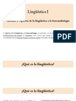 CLASE Módulo 1 - Aportes de La Lingüística A La Fonoaudiología