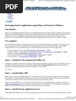 Download Developing Struts 2 applications using Eclipse and Tomcat in Windows by pruthvi578 SN51678954 doc pdf
