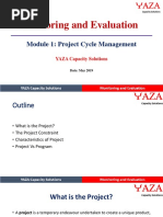 Monitoring and Evaluation: Module 1: Project Cycle Management