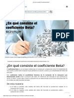 ¿En Qué Consiste El Coeficiente Beta