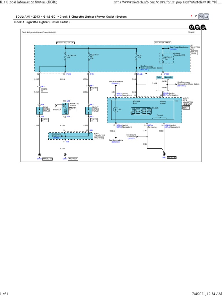 kia soul cigarette lighter fuse 2013 Kia Soul Power Outlet Diagram | PDF | Vehicle Technology