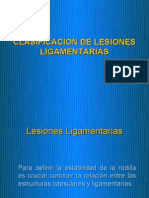 Clasificacion de Lesiones Ligamentarias