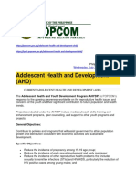 Adolescent Health and Development Program - POPCOM