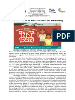 Narrative Report On Tobacco Control and Anti-Smoking: San Roque Elementary School