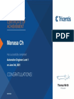 Manasa CH Automation Engineer Level 1