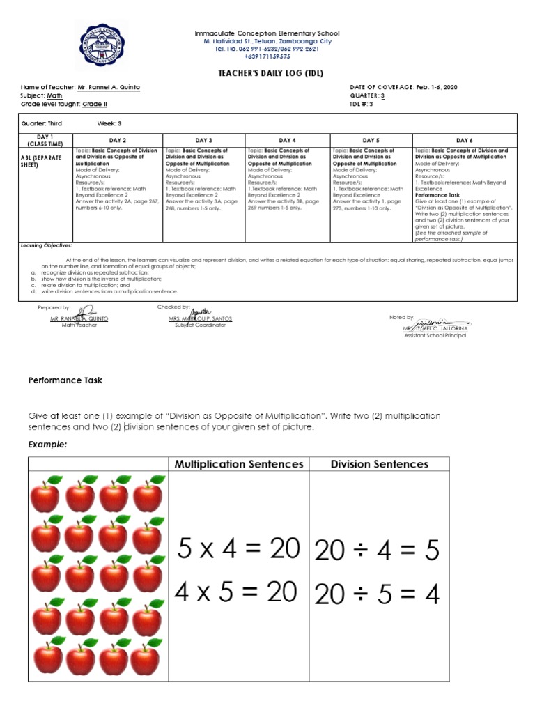 Grade 2 Math Division Lessons | PDF | Multiplication | Teaching Mathematics