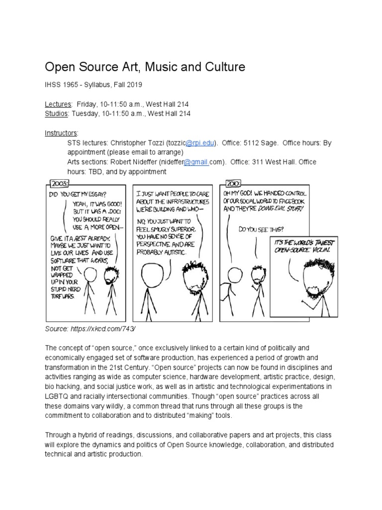 Open Source Syllabus | PDF | Open Source | Academic Dishonesty