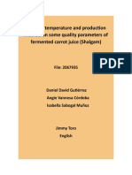 Effect of Temperature and Production Method On Some Quality Parameters of Fermented Carrot Juice (Shalgam)