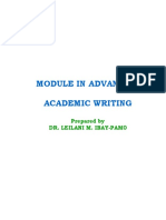 Advanced Academic Writing Module 02