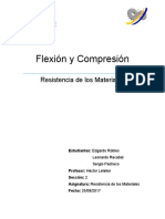 Resistencia materiales flexión compresión