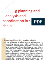 Supply chain sourcing planning analysis coordination