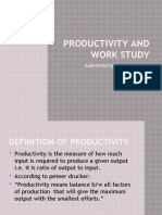 Productivity and Work Study