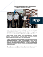 Empresa Arequipeña Logra Importante Certificacion de La Mano de High Quality Peru-1