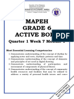 Mapeh Grade 6 Active Body: Quarter 1 Week 7 Module 1
