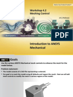 Introduction To ANSYS Mechanical: Workshop 4.2 Meshing Control