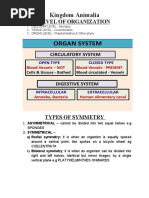 Organ System: Kingdom Animalia