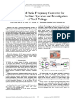 Simulation of Static Frequency Converter For Synchronous Machine Operation and Investigation of Shaft Voltage