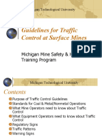 Guidelines For Traffic Control at Surface Mines: Michigan Mine Safety & Health Training Program