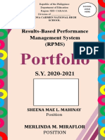Portfolio: Results-Based Performance Management System (RPMS)