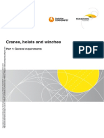 Cranes, Hoists and Winches: Part 1: General Requirements