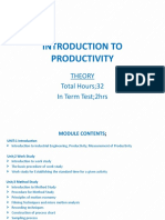 Productivity (T) Bdes 6 (2018 22)
