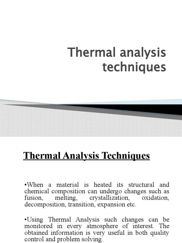 Thermal Analysis Techniques 1 by Bharti Gaur PDF Differential