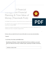 ACCO 20123-Financial Management-Financial Planning & Time Value of Money (Theories& Prob) - 1