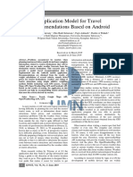 Application Model For Travel Recommendations Based On Android